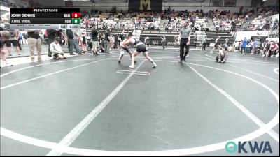 100 lbs Quarterfinal - John Dennis, Marlow Outlaws vs Abel Vigil, Team Nomad