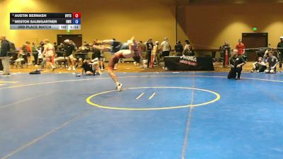 138 lbs 3rd Place Match - Austin Bernash, Orchard View Training Center vs Weston Baumgartner, Headhunters Wrestling Club