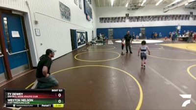 45-49 lbs Round 2 - Ty Dewey, Greybull Basin Athletic Club vs Weston Nelson, Cody Wrestling Club