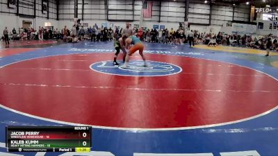 144 lbs Round 1 (4 Team) - Jacob Perry, WRESTLING WAREHOUSE vs Kaleb Kumm, HEAVY HITTING HAMMERS