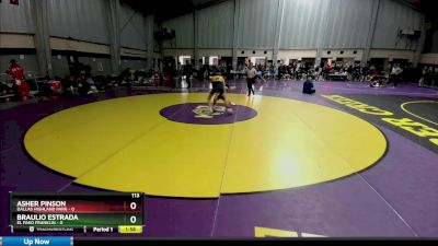 113 lbs Quarters & 1st Wb (16 Team) - Braulio Estrada, El Paso Franklin vs Asher Pinson, Dallas Highland Park