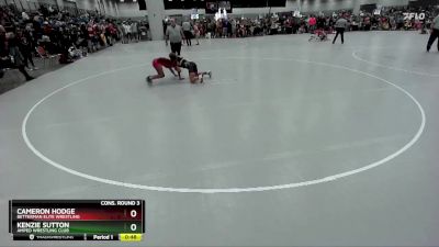 100 lbs Cons. Round 3 - Cameron Hodge, Betterman Elite Wrestling vs Kenzie Sutton, Amped Wrestling Club