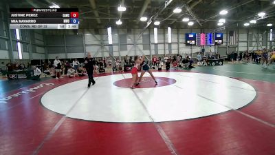 50 kg Cons. Rd Of 32 - Justine Perez, Cardinal WC vs Mia Navarro, Menlo Wrestling Club