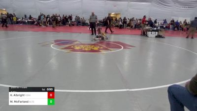 54 lbs Quarterfinal - Hayden Albright, York vs Mitchell McFarland, Altoona