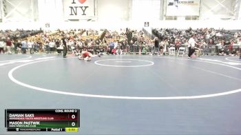 113 lbs Cons. Round 2 - Mason Pastwik, Eden Wrestling Club vs Damian Saks, Horseheads Youth Wrestling Club