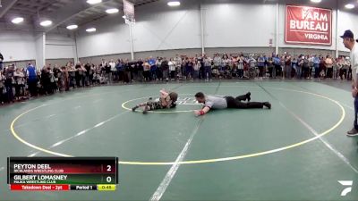 43 lbs Quarterfinal - Gilbert Lomasney, Majka Wrestling Club vs Peyton Deel, Richlands Wrestling Club