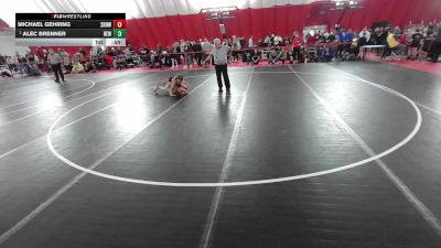 14U Boys - 100 lbs Quarters - Alec Brenner, RT Elite Wrestling vs Michael Gehring, Slinger Red Rhinos Wrestling Club