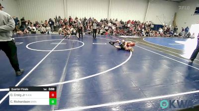 85 lbs Quarterfinal - Derek Craig Jr, R.A.W. vs Connor Richardson, Barnsdall Youth Wrestling