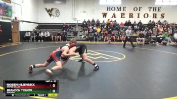 22 lbs Round 1 - Hayden Hilsenbeck, Wapsie Valley vs Brandon Teslow, Waukon