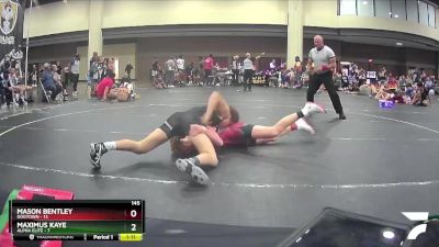 145 lbs Round 5 (6 Team) - Maximus Kaye, Alpha Elite vs Mason Bentley, Dogtown