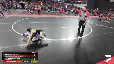 55 lbs Semifinal - Addaline Becker, Auburndale vs Maddyn Siefert, Sarbacker Wrestling Academy