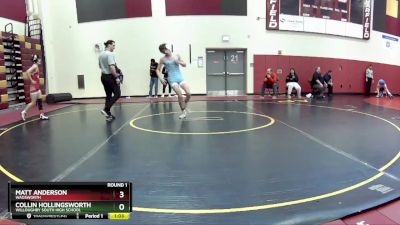 132 lbs Round 1 - Collin Hollingsworth, Willoughby South High School vs Matt Anderson, Wadsworth
