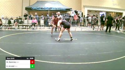 132 lbs Consi Of 16 #1 - Manny Ramirez, Mat Warriors vs Hunter Arnold, Valiant College Prep