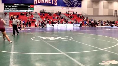 197 lbs 5th Place Match - Charles Dunn, Johns Hopkins vs Myles Brown, Alvernia University