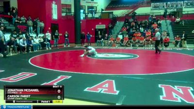 126 lbs Placement Matches (8 Team) - Carson Farist, Gilmer County vs Jonathan McDaniel, Columbus