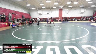 192 lbs Cons. Round 3 - Jakorey Robinson, Mt Diablo High School vs Tyler Simerson, Ukiah High School