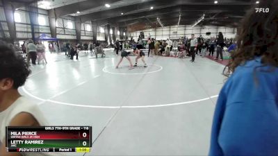 116 lbs Quarterfinal - Letty Ramirez, JWC vs Mila Pierce, Uintah Girls Jr High