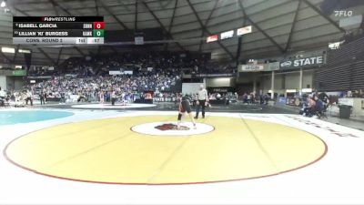 Girls 4A 125 lbs Cons. Round 2 - Lillian `Ki` Burgess, Kamiak (Girls) vs Isabell Garcia, Sunnyside (Girls)