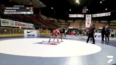 Cadet Boys Lower - 113 lbs 3rd Place Match - Deagan Kinkade, Coachella Valley Wrestling Club vs Massi Nawabi