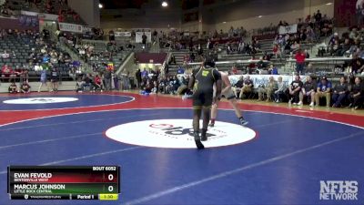 6A 215 lbs Quarterfinal - Evan Fevold, Bentonville West vs Marcus Johnson, Little Rock Central