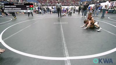 49 lbs Quarterfinal - Shade Lovato, Watonga Youth Wrestling vs Brayden Letterman, Norman Grappling Club