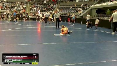 55 lbs Cons. Round 1 - Garett Ellensohn, SBL Warriors vs Creighton Vanschoiack, Junior Eagles Wrestling Club