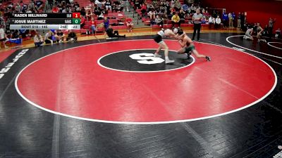 145 lbs Cons. Round 4 - Josue Martinez, Valley Hs vs Kaden Millward, Freedom Area Hs