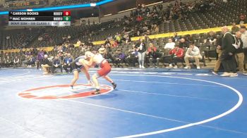 150 Class 3 lbs Cons. Round 2 - Mac Mohnen, Marshfield vs Carson Rooks, Webb City