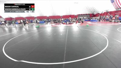 106 lbs Champ Round 1 (16 Team) - Mason Carvajal, Grayslake Central vs Wheaton Warrenville Athlete, Oswego East