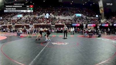 3rd Place Match - Nathan Gunderson, Choteau vs Sloan Giles, Fairfield/Power