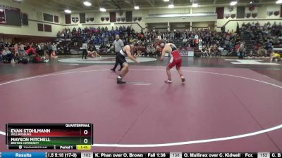 182 lbs Quarterfinal - Mayson Mitchell, Benton Community vs Evan Stohlmann, Williamsburg