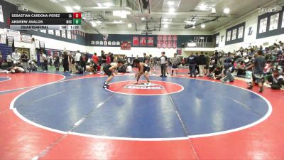 140 lbs Quarterfinal - Andrew Avalos, Mayfair High School vs Sebastian Cardona-perez, Santa Ana