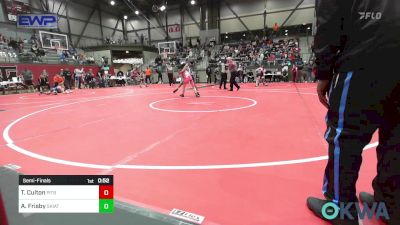 100 lbs Semifinal - Tristan Culton, Pitbull Wrestling Academy vs Arwen Frisby, Skiatook Youth Wrestling