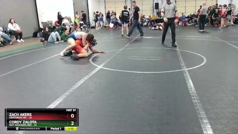 130 lbs Round 2 (8 Team) - Cordy Zalota, Mat Assassins Red vs Zach Akers, Centurion WC