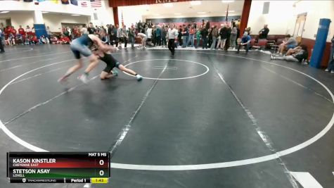 150 lbs Cons. Round 5 - Kason Kinstler, Cheyenne East vs Stetson Asay, Lovell