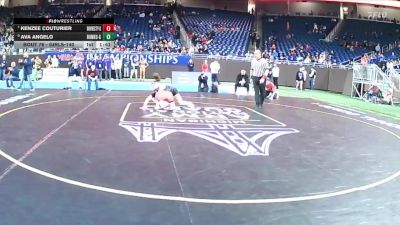 Girls-140 lbs Champ. Round 1 - Kenzee Couturier, Boyne City (Girls) vs Ava Angelo, Romeo (Girls)