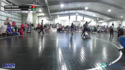 49 lbs Consi Of 8 #1 - Cainen Sitzman, Tulsa Blue T Panthers vs Mason Wakefield, Keystone Kids Wrestling Club
