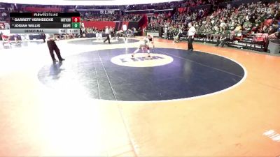 1A 132 lbs Semifinal - Garrett VerHeecke, Decatur (Unity Christian) vs Josiah Willis, Chicago (C. Hope Academy)