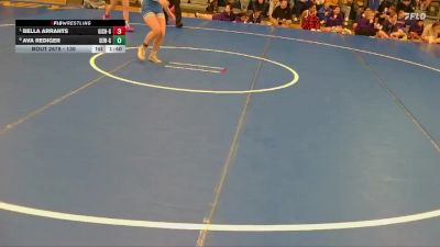130 lbs 1st Place Match - Bella Arrants, Grand Island vs Ava Rediger, Seward