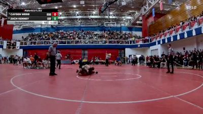 150 lbs Quarterfinal - Cayden Webb, Rensselaer Central vs Zach Kenney, Griffith