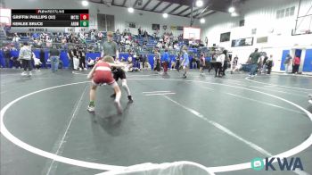 52/55 lbs Rr Rnd 3 - Griffin Phillips (52), Murray County Takedown Club vs Kenlee Bruce, ARDMORE TAKEDOWN CLUB