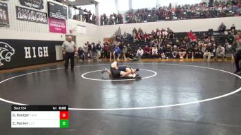 132 lbs Consi Of 8 #2 - Gavin Badger, Lancaster Catholic vs Caden Rankin, Littlestown