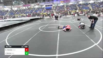 110 lbs Round Of 32 - Cole Hancey, Pagosa Springs Middle School vs Isaac Garcia, Greeley United