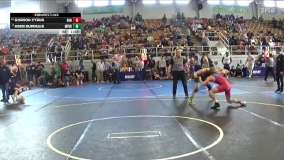 140 lbs Semifinal - Aden Burdulis, Mount Vernon High School vs Gordon Cyrus, Huntington