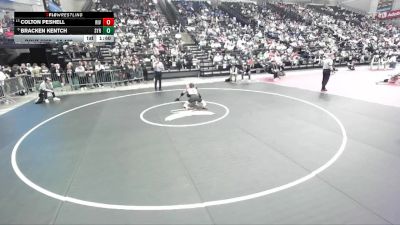 6A 132 lbs 5th Place Match - Colton Peshell, Riverton vs Bracken Kentch, Syracuse