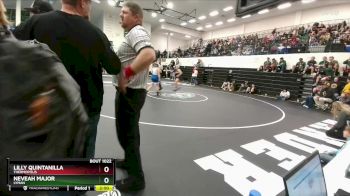 115 lbs Quarterfinal - Lilly Quintanilla, Thermopolis vs Neveah Major, Lyman