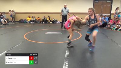 90 lbs Rr Rnd 5 - Jenna Greer, PA West vs Laylah Yoho, Valkyrie Girls WC Pink