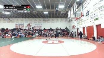 100 lbs Cons. Round 4 - Mylie Phillips, Ridgevue vs Kinsley Steelman, Rocky Mountain