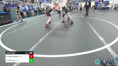 119 lbs Semifinal - Samuel Spottedbear, Newkirk Takedown Club vs Hudson McCray, Pawnee Black Bear Wrestling