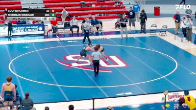 165 lbs 3rd Place Match - Nicholas Menjivar, Greensboro vs Cooper Comer, Averett